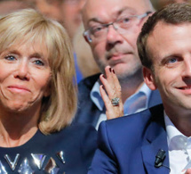 Le soir du premier tour, Emmanuel Macron est monté sur scène avec sa femme