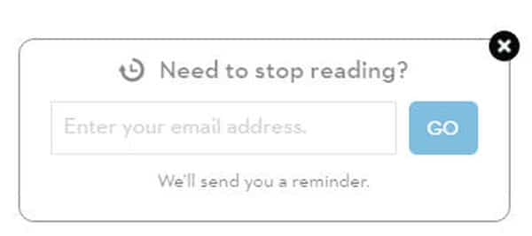 « Retargeting edito », ou reprendre sa lecture plus tard
