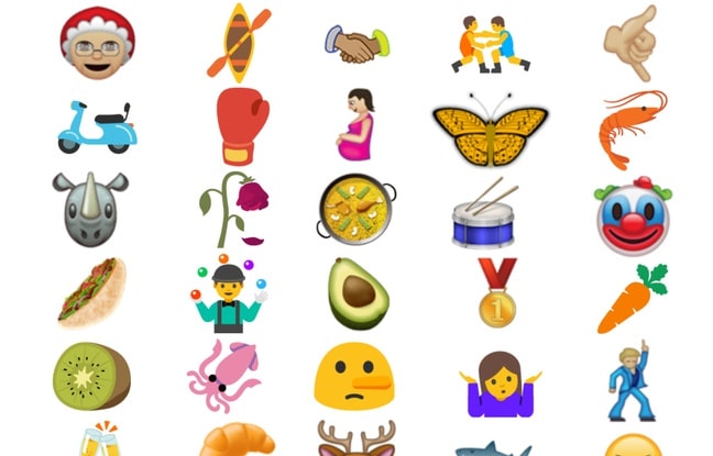 Des emojis tout nouveaux, tout beaux