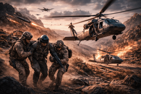 Opération De Sauvetage En Montagne